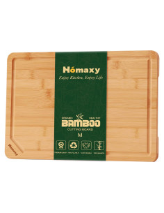 Tabla de Cortar de Bambú Orgánico Homaxy 38.1x25.4cm con Canal
