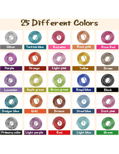 Alambre de Aluminio Ferraycle 25 Rollos 0.8 mm 125 m Colores