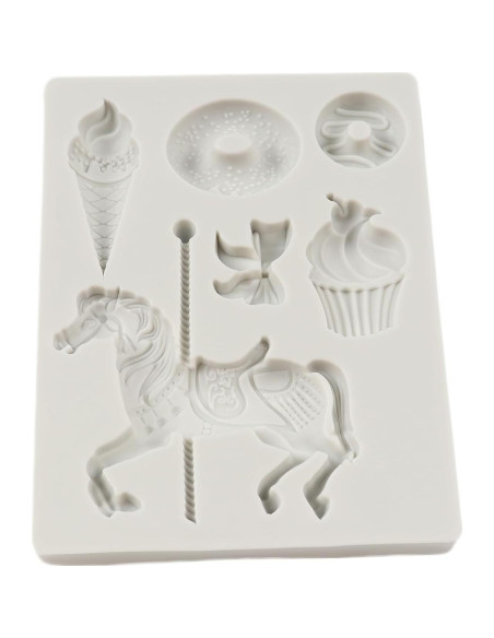Molde de Silicona QDMOLDS Carrusel 25x17 cm para Pasteles