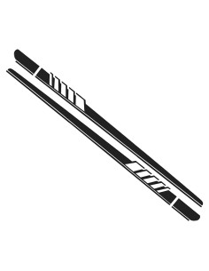 Calcomanías Lateral de Puerta Luminuti 2 Pcs PVC Negro 224.4 cm