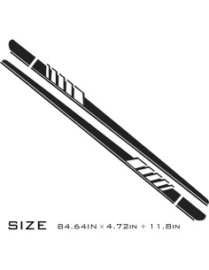 Calcomanías Lateral de Puerta Luminuti 2 Pcs PVC Negro 224.4 cm 2