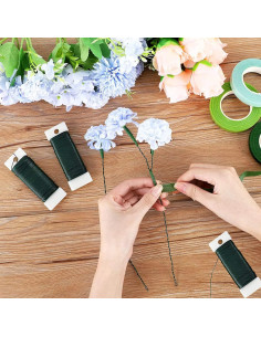 Alambre Floral Verde Zeanla 3 Rollos 107 Metros 22 Calibre 2