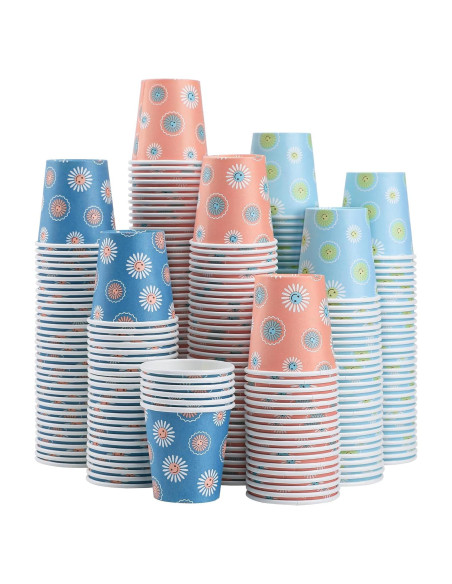 Vasos de Papel Desechables SIUQ 3 oz - Paquete 1200 Unidades