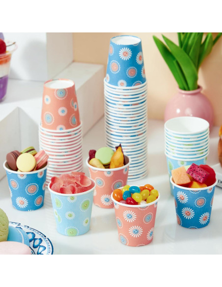 Vasos de Papel Desechables SIUQ 3 oz - Paquete 1200 Unidades