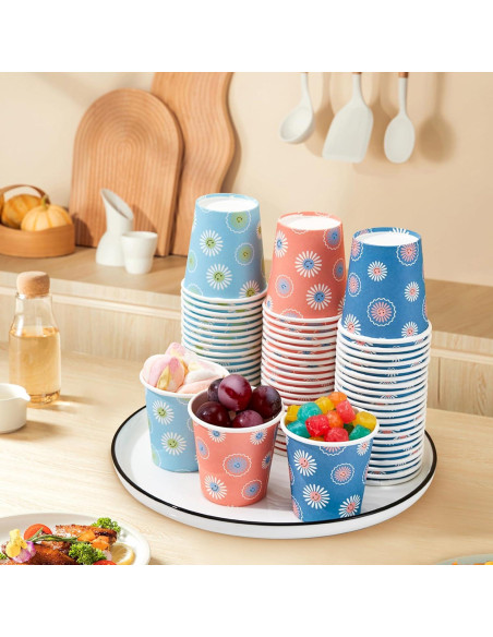 Vasos de Papel Desechables SIUQ 3 oz - Paquete 1200 Unidades