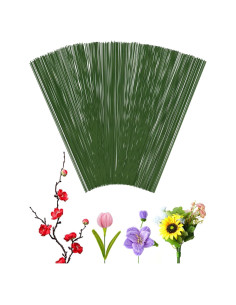 100 Alambres Florales Verdes 26 Gauge FIVEIZERO para Manualidades