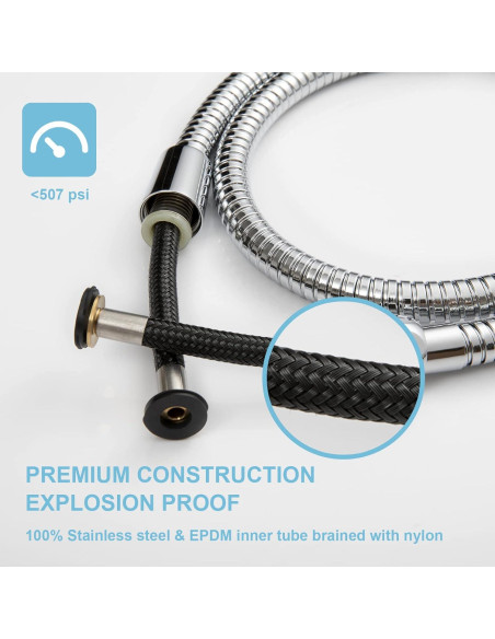 Manguera de Ducha OFFO 121.92 cm Acero Inoxidable Alta Presión