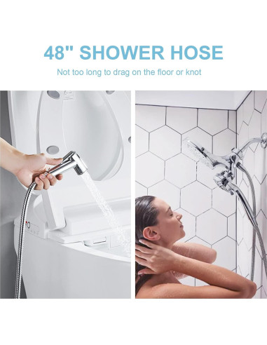 Manguera de Ducha OFFO 121.92 cm Acero Inoxidable Alta Presión