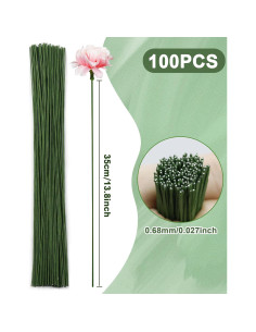 100 Alambres Florales Verdes 26 Gauge FIVEIZERO para Manualidades 2
