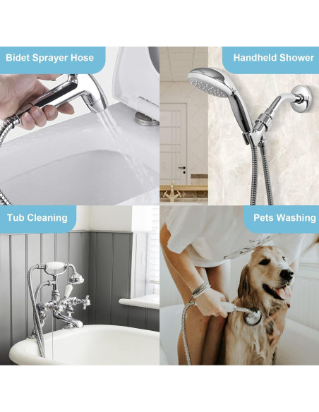 Manguera de Ducha OFFO 121.92 cm Acero Inoxidable Alta Presión