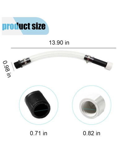 Manguera de Combustible SMILFUY 35.3cm con Filtro - Negro