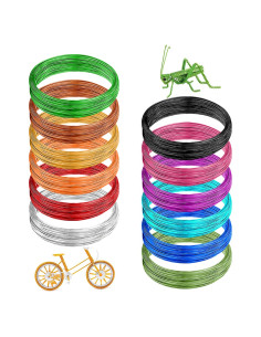 12 Rollos Alambre de Aluminio 1mm 5m para Manualidades DIY