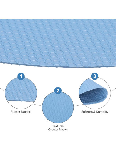 Abrebotellas de Goma uxcell 3 Piezas Antideslizantes Azul
