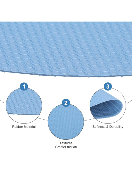 Abrebotellas de Goma uxcell 3 Piezas Antideslizantes Azul