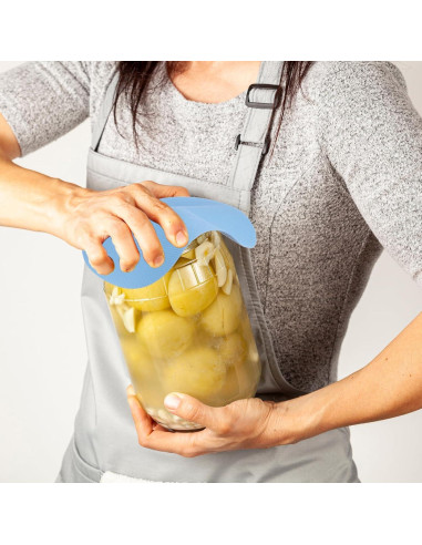 Abrebotellas de Goma uxcell 3 Piezas Antideslizantes Azul