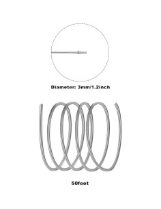 Alambre de Artesanía de Aluminio 3mm YuxingK 15 Metros Plata 2