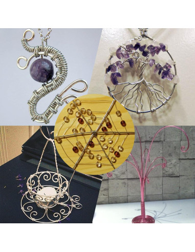 12 Rollos Alambre de Aluminio 1mm 5m para Manualidades DIY