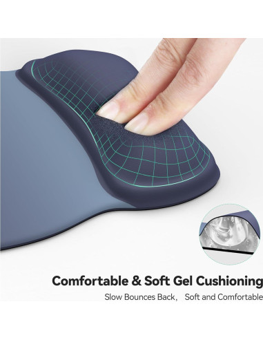Almohadilla de Ratón Ergonómica TECKNET con Reposamuñecas Gel