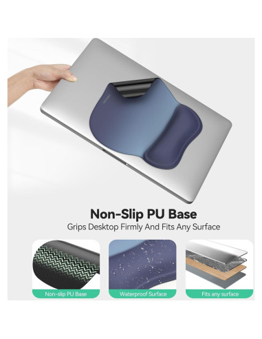 Almohadilla de Ratón Ergonómica TECKNET con Reposamuñecas Gel