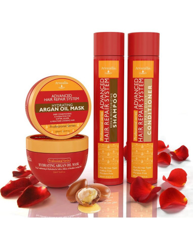 Conjunto de Champú y Acondicionador Arvazallia 3 Piezas 315ml