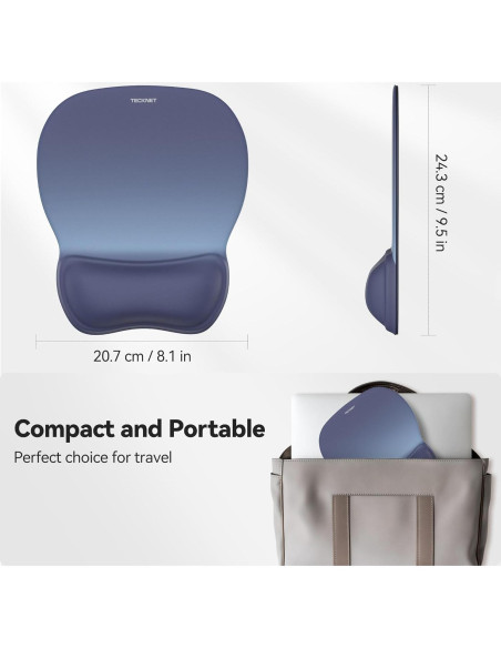 Almohadilla de Ratón Ergonómica TECKNET con Reposamuñecas Gel