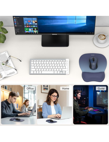 Almohadilla de Ratón Ergonómica TECKNET con Reposamuñecas Gel