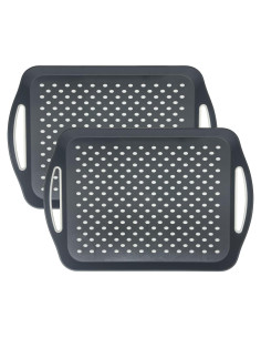 Bandeja de Servicio Antideslizante Genérico 45x31.5 cm Gris - 2 Paquete