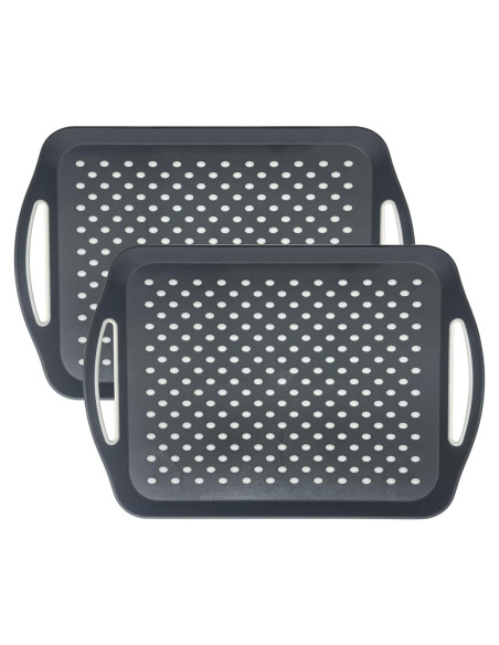 Bandeja de Servicio Antideslizante Genérico 45x31.5 cm Gris - 2 Paquete Bandeja de Servicio Antideslizante Genérico 45x31.5 cm Gris - 2 Paquete