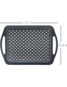 Bandeja de Servicio Antideslizante Genérico 45x31.5 cm Gris - 2 Paquete 2