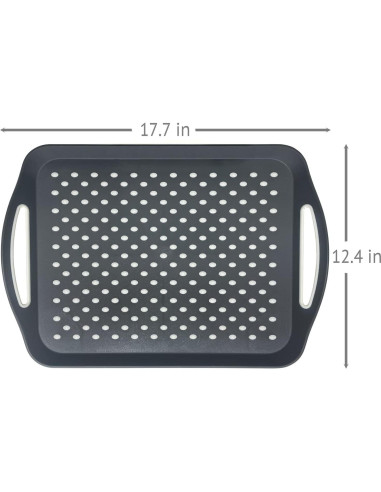 Bandeja de Servicio Antideslizante Genérico 45x31.5 cm Gris - 2 Paquete