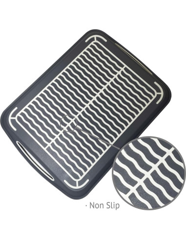 Bandeja de Servicio Antideslizante Genérico 45x31.5 cm Gris - 2 Paquete