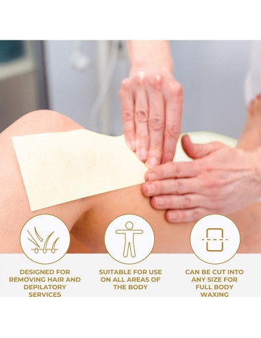 Rollo de Muselina Natural ForPro 8.26 cm x 36.58 m para Depilación