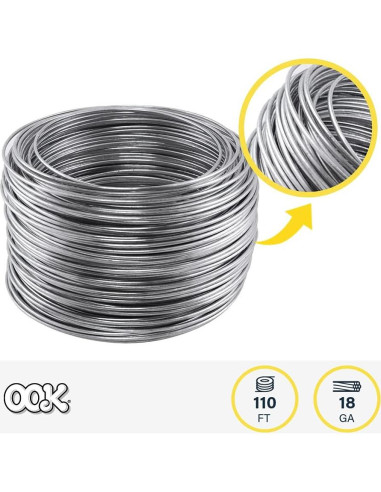 Alambre de Acero Galvanizado OOK 18 - 33.5m Resistente