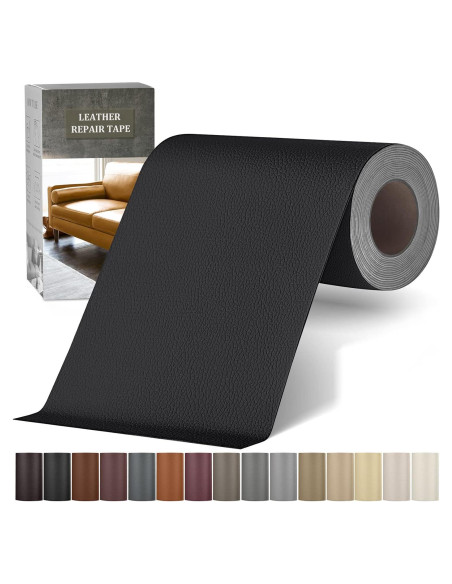 Parche de Reparación de Cuero Yikda 10.16x160.02 cm Negro