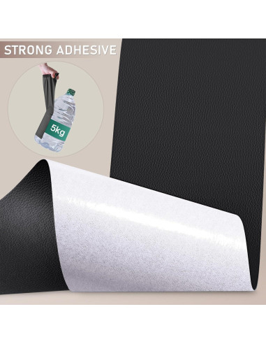 Parche de Reparación de Cuero Yikda 10.16x160.02 cm Negro