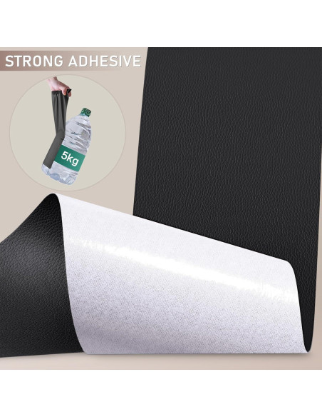 Parche de Reparación de Cuero Yikda 10.16x160.02 cm Negro