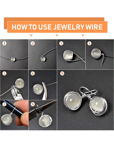 Alambre de Joyería Anezus 22 Calibres Cobre Plateado 45m