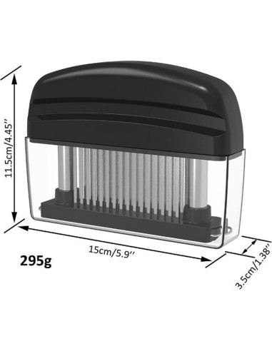 Abrelatas de Carne Hoshen 48 Agujas Acero Inoxidable Negro