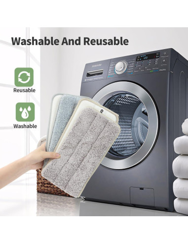 Almohadillas de Microfibra Reemplazo CQT 47x13cm Lavables 4 Pzas