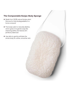 Esponja Konjac Compostable Everist 11.4x6.4cm Exfoliación Suave 2