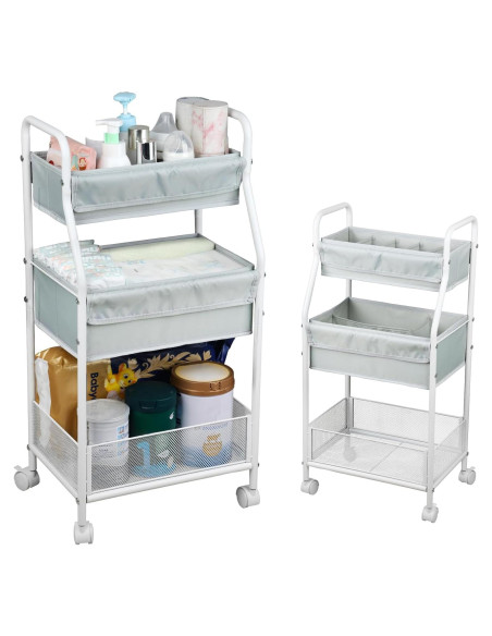 Carro Rodante de Utilidad Moteph 3 Niveles Gris 39x29x78cm