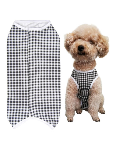 Camisa de Recuperación para Perros Kukaster XXS Cuadrícula