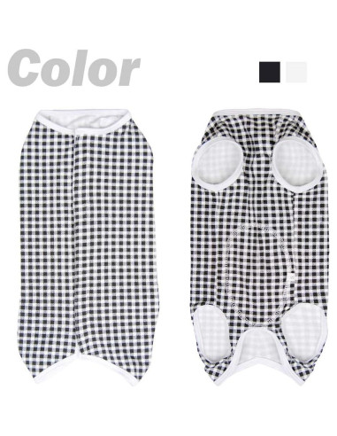 Camisa de Recuperación para Perros Kukaster XXS Cuadrícula