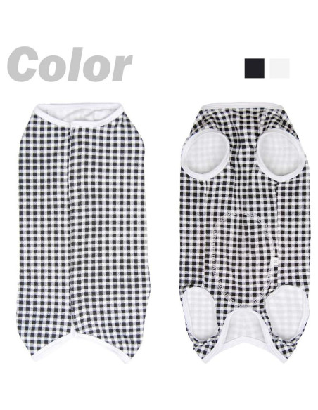 Camisa de Recuperación para Perros Kukaster XXS Cuadrícula