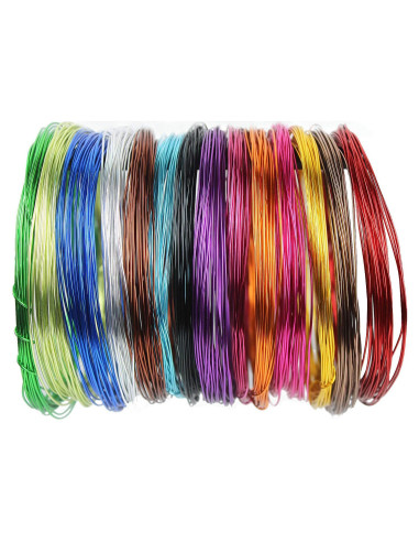 14 Rollos de Alambre de Aluminio 1mm para Manualidades DIY