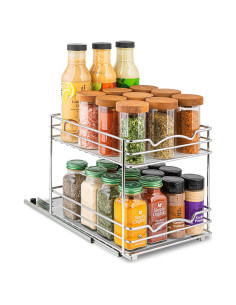 Estante Extraíble para Especias HOLDN STORAGE 21.6 cm Cromo