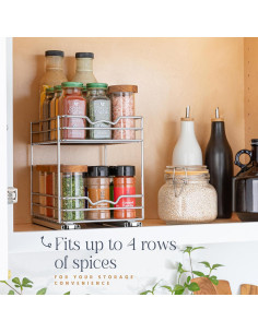 Estante Extraíble para Especias HOLDN STORAGE 21.6 cm Cromo 2
