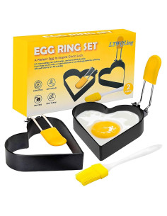 Anillo de Huevo Antiadherente LTWQLing - 2 Piezas Corazón