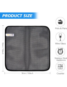 Paños de Cocina SUNLAND 6 Unidades 30x30cm Malla Doble Capa 2