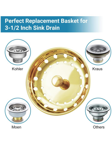 Filtro de Drenaje KONE Acero Inoxidable 8 cm Tapón Universal